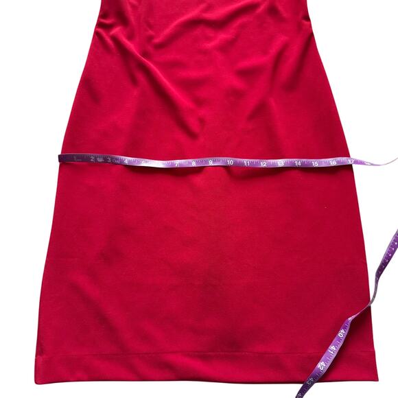 Banana Republic Sheath dress Bell flutter sleeves Womens Sz 2 4  Red Holiday - Picture 11 of 13